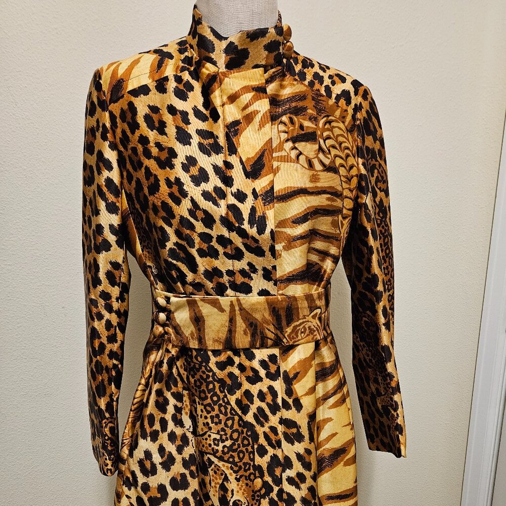 Fabulous Vintage Neusteters tiger and leopard 60s mod style belted jacket
